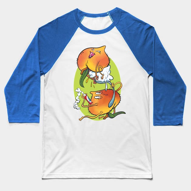 Peaches and Creaming Baseball T-Shirt by alirthome